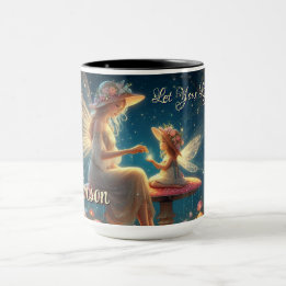 Personalised Whimsical Fairy Mother & Child Mug