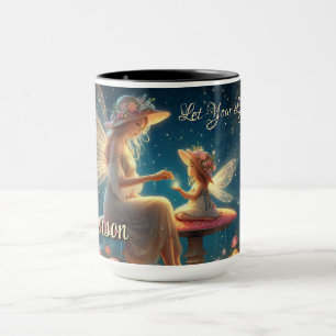 Personalised Whimsical Fairy Mother & Child Mug