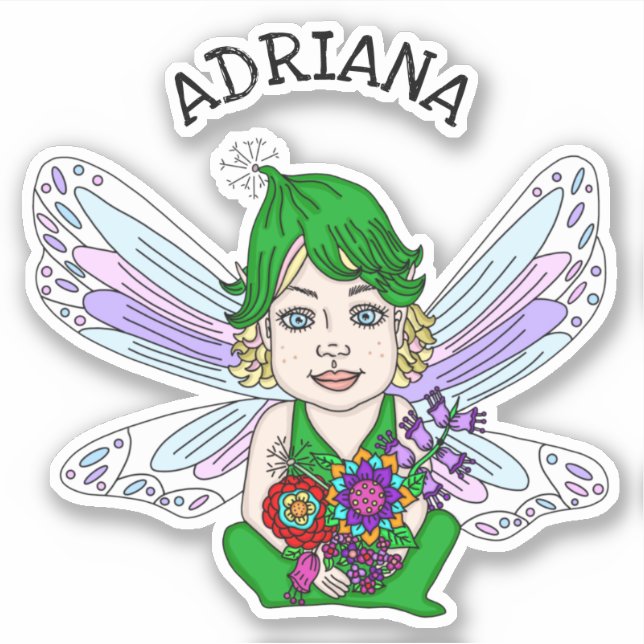 Personalised Whimsical Fairy Name      (Front)