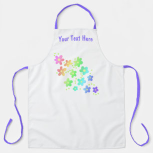Personalised Whimsical Rainbow Flowers Apron