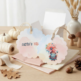 Personalised Whimsical Wizard Halloween Party Favour Tags