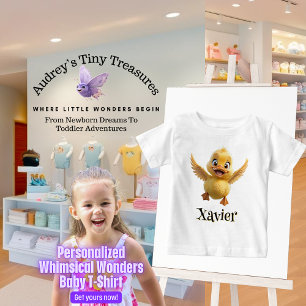 Personalised Whimsical Wonders Baby Duck T-Shirt