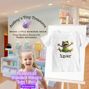 Personalised Whimsical Wonders Baby Frog T-Shirt