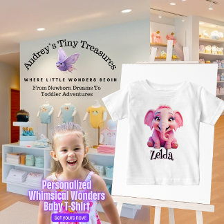 Personalised Whimsical Wonders Baby T-Shirt