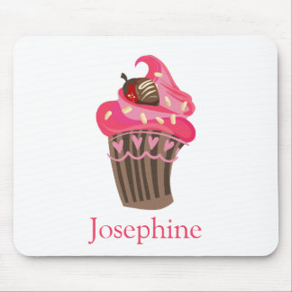 Personalised Whimsy Pink Cupcake Mouse Pad