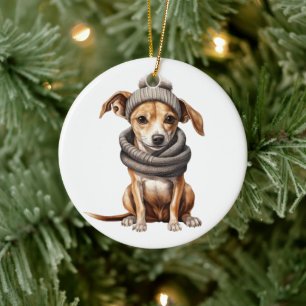 Personalised Whippet Dog Ceramic Ornament