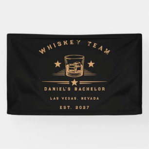 Personalised Whiskey Themed Weekend Bachelor Party Banner