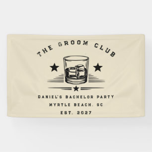 Personalised Whiskey Themed Weekend Bachelor Party Banner