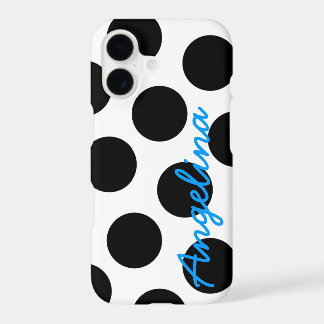 Personalised White and Black Polka Dot