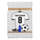 Personalised White Black Football Soccer Jersey
