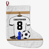 Personalised White Black Football Soccer Jersey