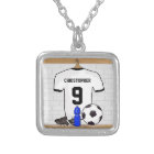 Personalised White Black Football Soccer Jersey