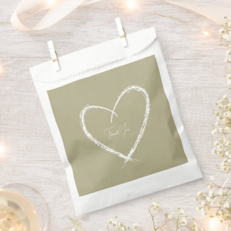 Personalised White Bridal Shower Sage Green Favour Bag
