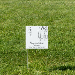 Personalised  White Coat Ceremony Congratulations Garden Sign