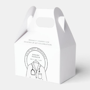 Personalised White Coat Ceremony  Thank You Favour Box