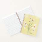 Personalised White Daisy Yellow Floral Watercolor