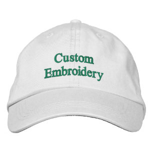 Personalised White Embroidered Hat