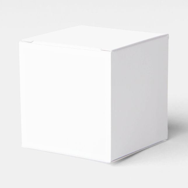 Personalised White Favour Boxes – Classic Style (Front Side)