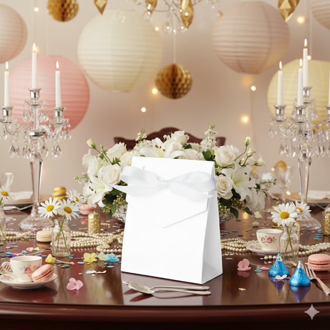 Personalised White Favour Boxes –  Tent 3x1.5x3.25 (Personalized White Favor Boxes – Tent 3x1.5x3.25)