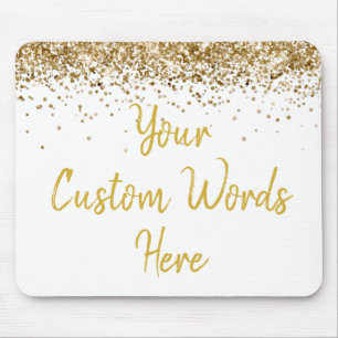 Personalised White Gold New Coworker Birthday Gift Mouse Pad