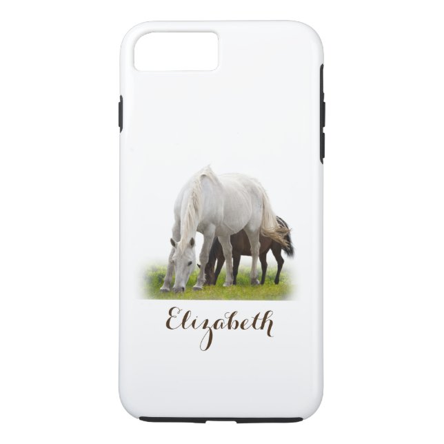 Personalised White Horse with Pony Case-Mate iPhone Case (Back)