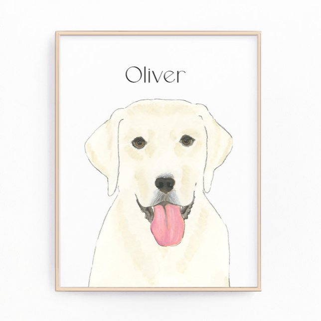 Personalised White Labrador Art Photo Print (Creator Uploaded)