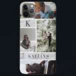 Personalised White Marble Custom 4 Photo Collage iPhone 11 Pro Max Case<br><div class="desc">Personalised White Marble Custom 4 Photo Collage with Monogram Initial Letter & name, or custom text. Makes a modern an stylish gift for family members, moms, dads, grandparents, and more. A gift they will cherish with your thoughtful photographs of kids, family, or pets! Personalised phone wallet case! ~ Check my...</div>