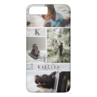 Personalised White Marble Custom 4 Photo Collage