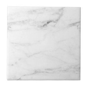 Personalised White Marble Professional Template Ceramic Tile
