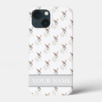 Personalised White Pied Frenchie Dog