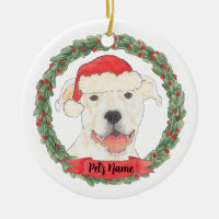 Personalised White Pitbull Staffy