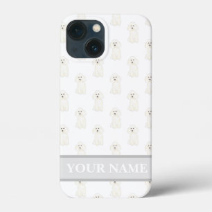 Personalised White Poodle Dog iPhone 13 Mini Case