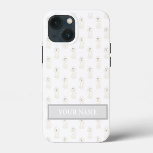 Personalised White Poodle Dog iPhone 13 Mini Case
