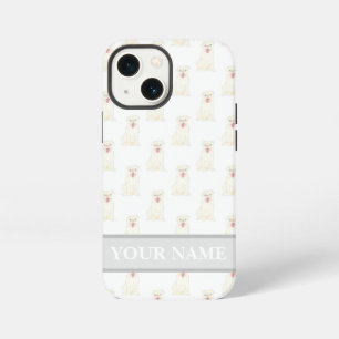 Personalised White Pug Dog iPhone 13 Mini Case