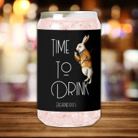 Personalised White Rabbit Time To Drink