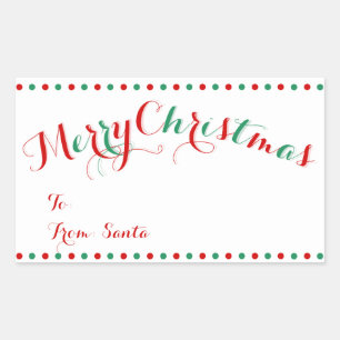 Personalised White Rectangle Christmas Gift Tags