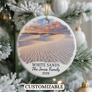 Personalised White Sands National Park, New Mexico Ceramic Ornament