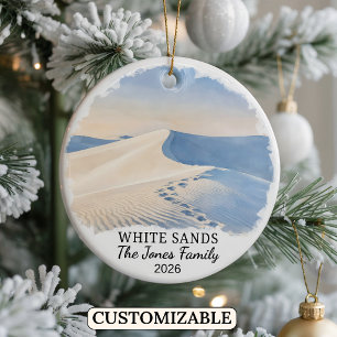 Personalised White Sands National Park, New Mexico Ceramic Ornament