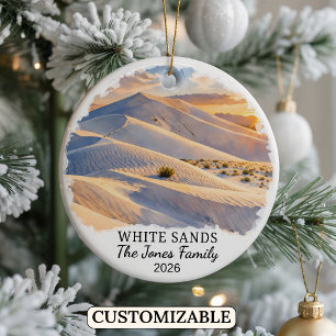 Personalised White Sands National Park, New Mexico Ceramic Ornament