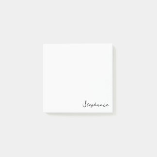 Personalised White Script Post it Sticky Notes