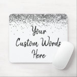 Personalised White Silver Gamer Birthday Gift Mouse Pad<br><div class="desc">personalised birthday gift gaming gamer, custom anniversary present for her, elegant glitter new job coworker, grad graduation sparkle chic sparkly, twinkle sweet 16 quinceanera 15th, white and silver mousepad mouse pad, boss secretary assistant nurse teacher, Christmas wife mum girlfriend mum, work desk accessories supplies rectangle, computer home office decor name...</div>