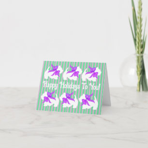 Personalised White Westie Dog Holiday  Card
