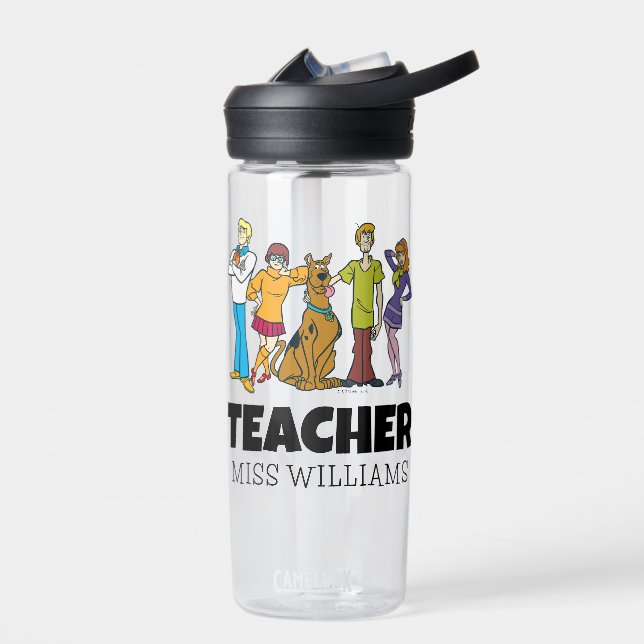 Personalised | Whole Gang 14 Mystery Inc Teacher Water Bottle (Left)