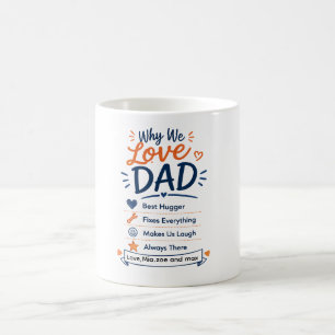 Personalised Why We Love Dad Gift from Kids  Coffee Mug