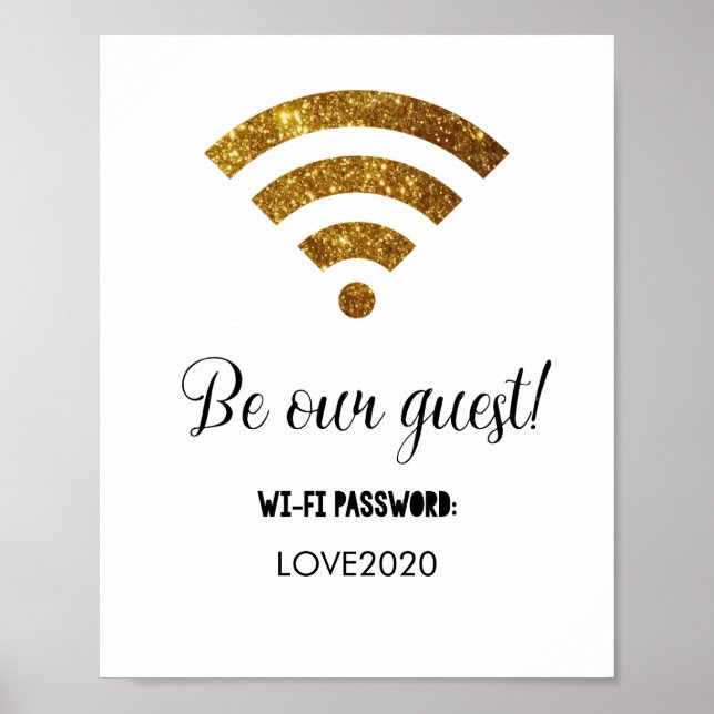 Personalised Wi-fi password Print Be Our Guest (Front)