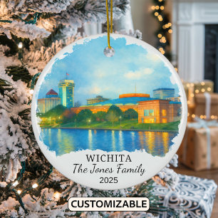 Personalised Wichita Ornament, Kansas Ceramic Ornament