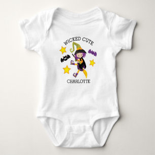Personalised Wicked Cute Halloween Witch Baby Bodysuit