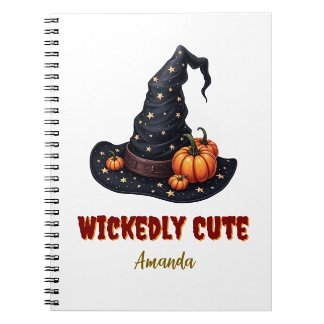 Personalised Wickedly Cute Halloween Gift Notebook (Front)