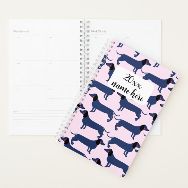 Personalised Wiener Dog Planner (Display)