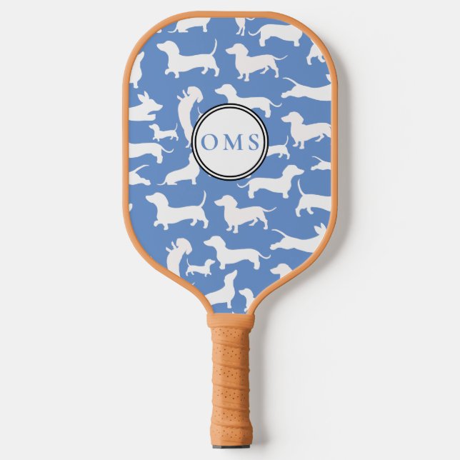 Personalised Wiener Dog, Sausage Dog Pickleball Paddle (Front)